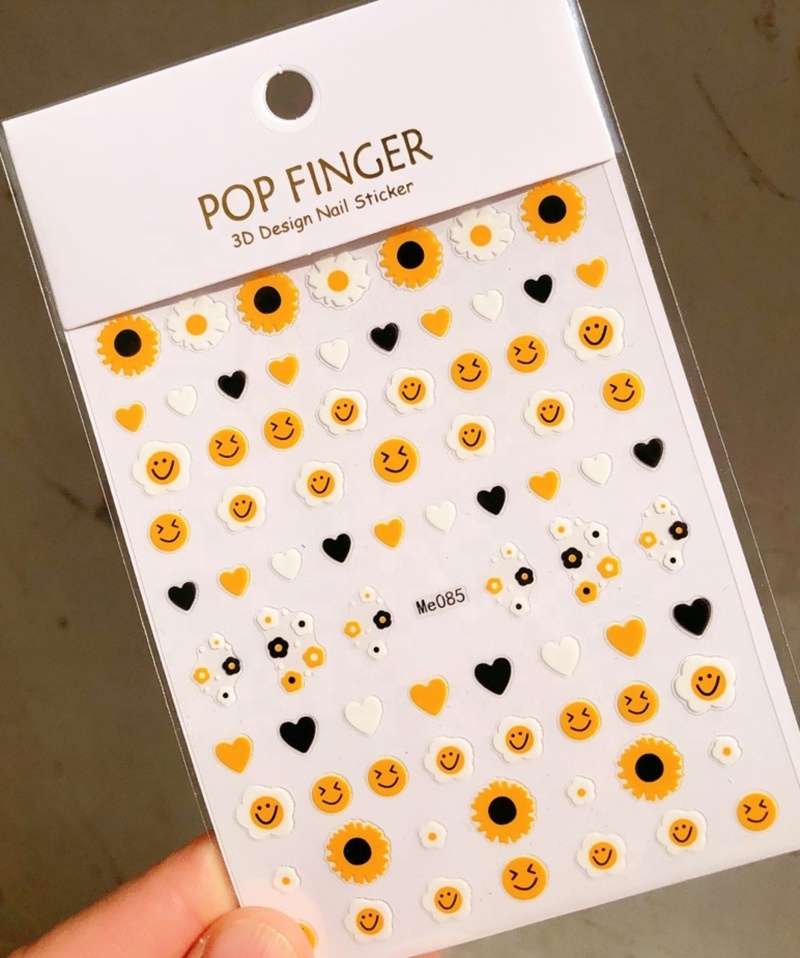 2022 new summer flower nail sticker for nail art design adhesive diy daisy nail decals