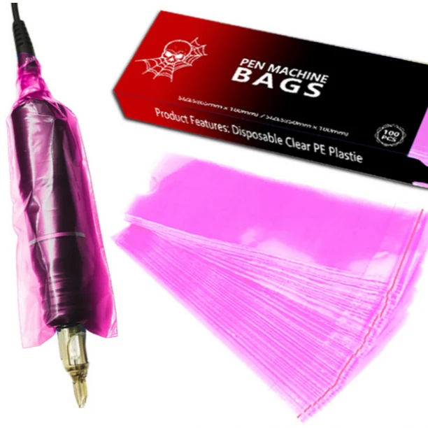 Professional Disposables Tattoo Pen Bag Covers Large Size Pink Black Tattoo Machine Accessories Tattoo Machine Bag