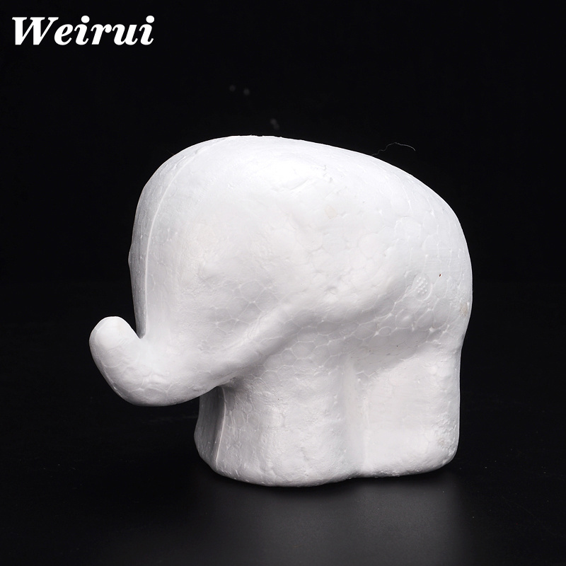 Animal Shape Design Styrofoam Elephant for Kid DIY Painting