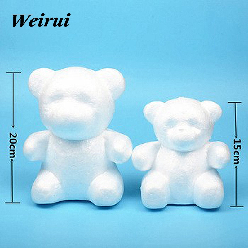 Styrofoam Bear Rose Teddy Bear Animal Model can Draw Children DIY Manual Materials Thanksgiving Valentine's Gift