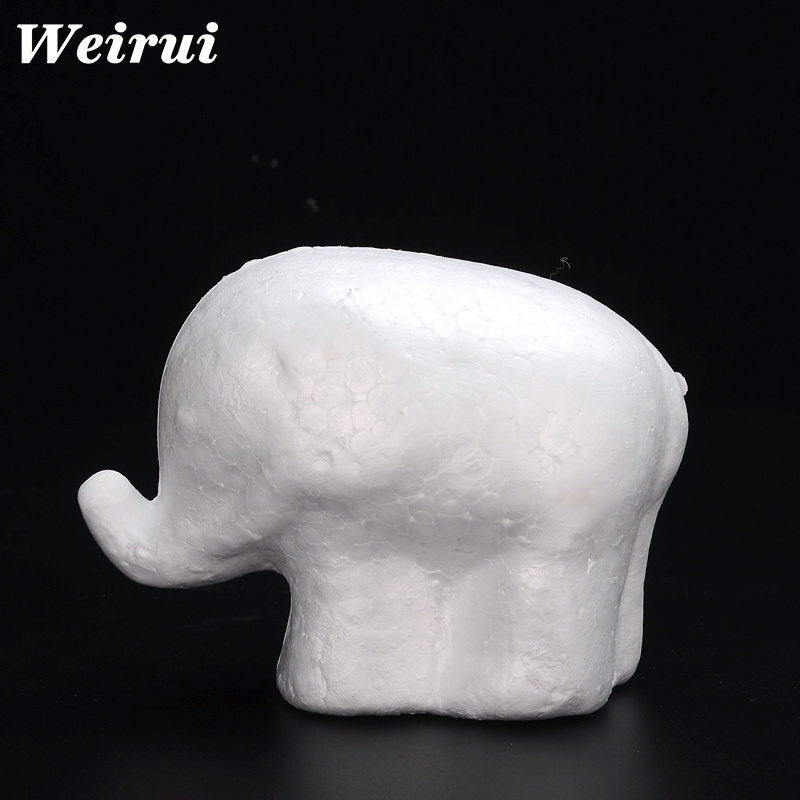 Animal Shape Design Styrofoam Elephant for Kid DIY Painting