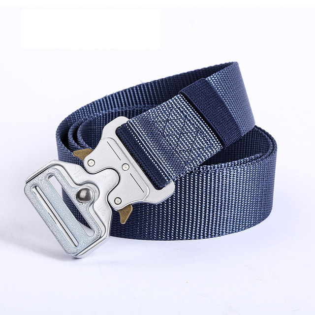 Wholesale Silver Alloy Buckle Heavy Duty Belt Black 1.5'' wide Tactical Belt for men