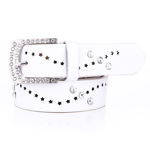 Fast Delivery Luxury BB Crystal Women Mens Belt Unisex Diamond Studded Rhinestone Belts Western PU leather Belt