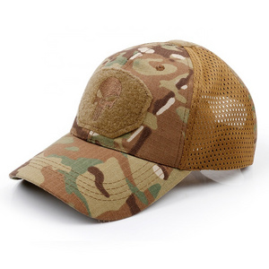 Camouflage Baseball Cap Tactical Outdoor Camping Sun Hat Embroidered Mesh Cap