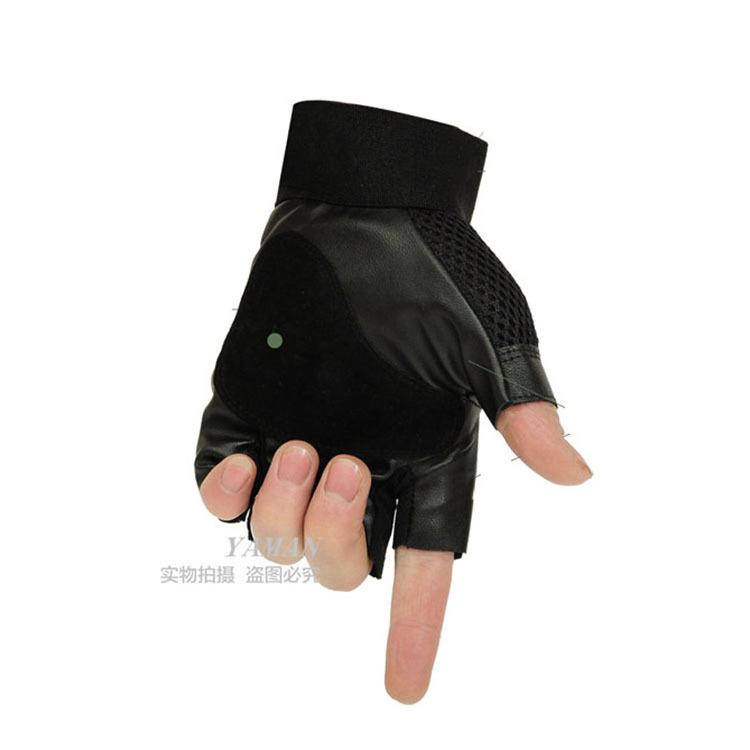 New Design autumn personality rivet half finger sports gloves leather winter bicycle bike cycling gloves