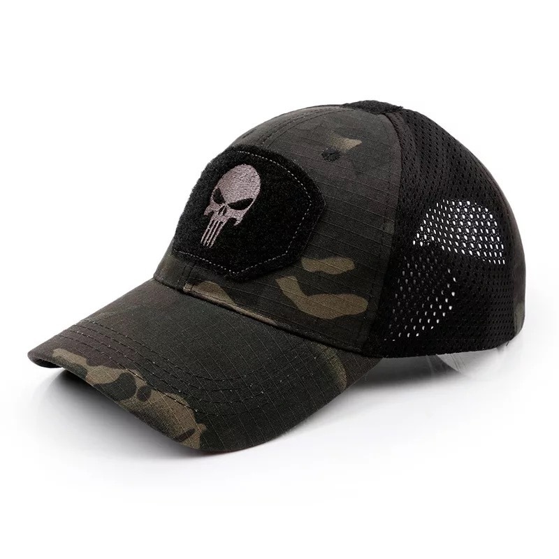 Camouflage Baseball Cap Tactical Outdoor Camping Sun Hat Embroidered Mesh Cap