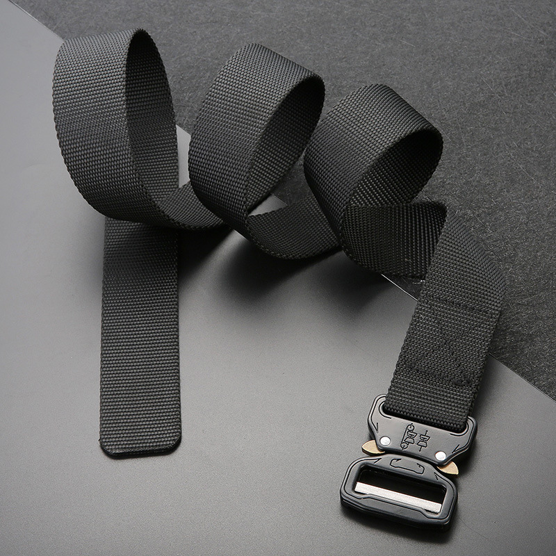 Classic Hot Custom fabric belt Mens Nylon Tactical Belt with quick release buckle