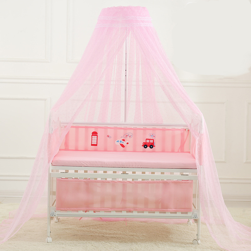 OEM Baby Infant Bedding Mesh Crib Netting Summer Portable Baby Mosquito Insect Cradle Net Folding Baby Bed Crib Mosquito Net