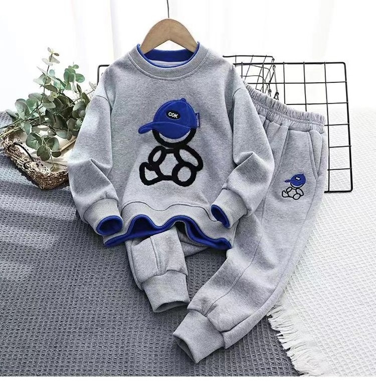 2024 Fashion Kids Wear Winter Autumn Sweatshirt  and Trousers 2pcs Cartoon Boy Girl Pants Clothing Set