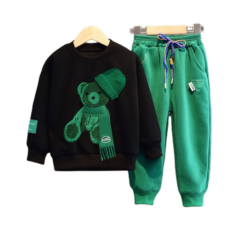 2024 Fashion Kids Wear Winter Autumn Sweatshirt  and Trousers 2pcs Cartoon Boy Girl Pants Clothing Set