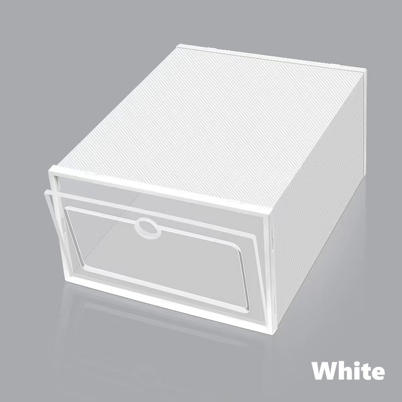 Wewin Shoe box storage box, transparent folding shoe cabinet, Extra thick 100 silk  plastic shoe rack storage qhb-01-2