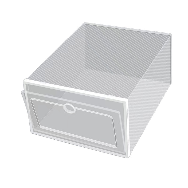 Wewin Shoe box storage box, transparent folding shoe cabinet, Extra thick 100 silk  plastic shoe rack storage qhb-01-2