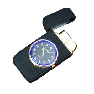 Fashion Watch Lighters Cigarette Custom Wholesale Windproof Clock Men Metal Cigar Lighter With Watch