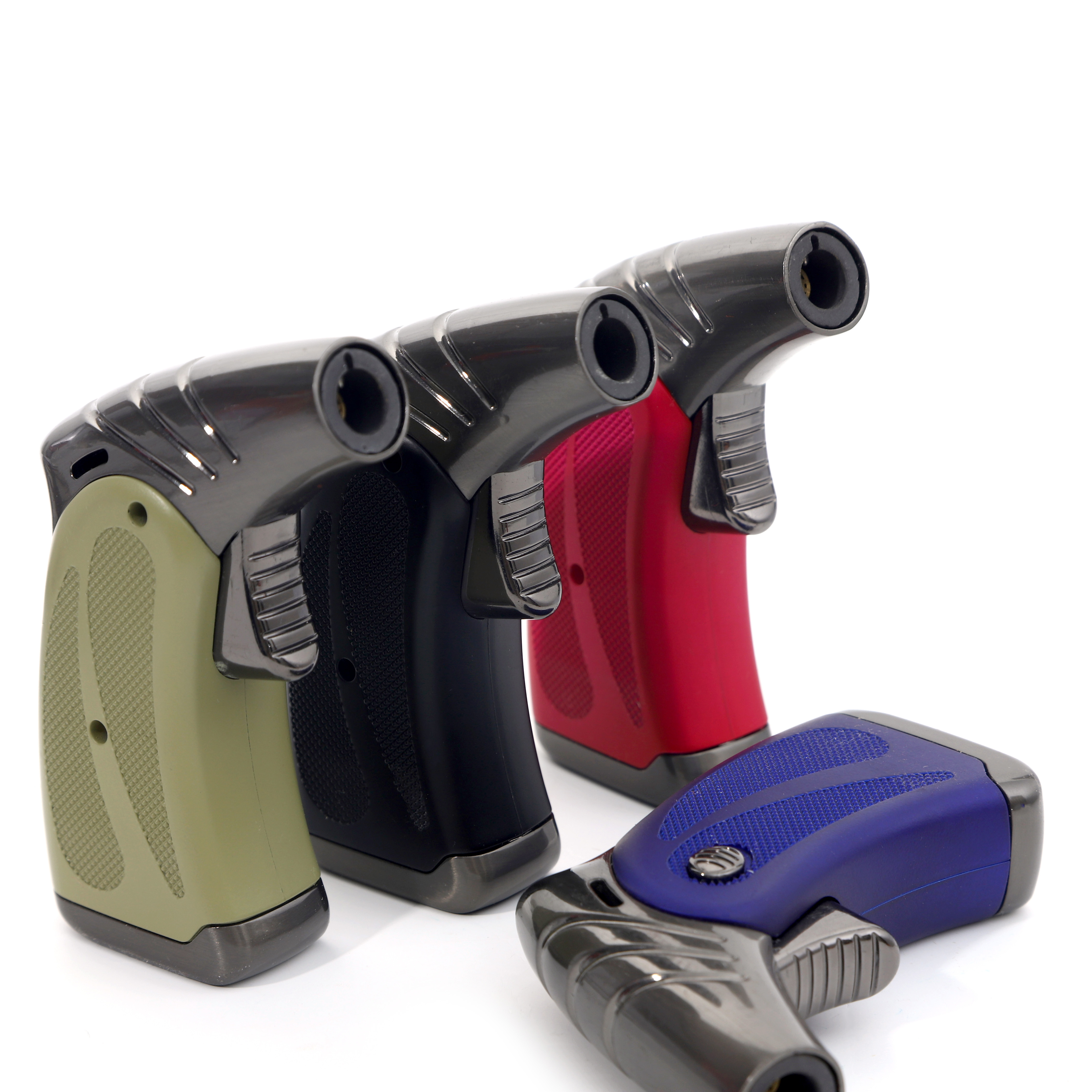 Creative Pistol Model Jet Torch Lighter Spray Gun Butane Flame Smoking Cigar Lighters Windproof Outdoor Gadget Gift