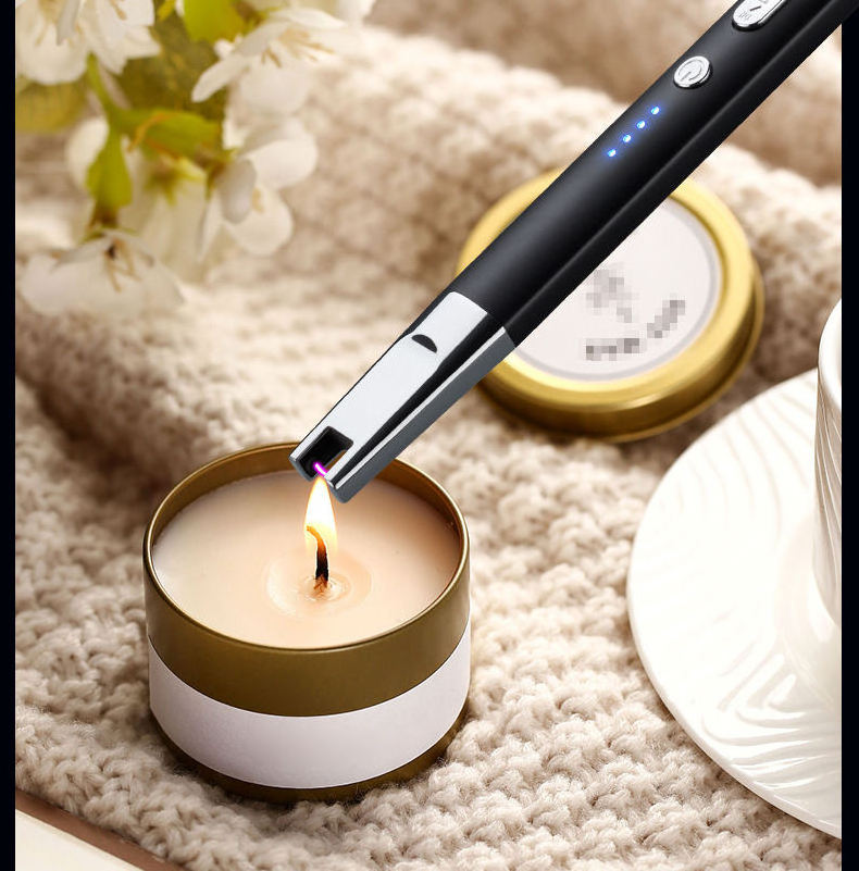 New Arrival Eco-friendly Led Multicolor Long Stick USB Electric Charging Lighter No Flame Grill Fireplace Candle Lighter