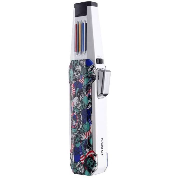 New High Quality custom logo Gas Butane Blue Flame Cigar ray gun Jet torch lighter refillable