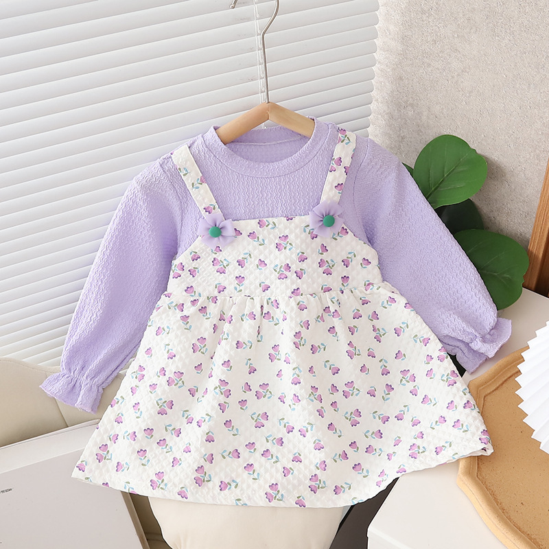 Baby girl autumn dress wholesale cotton long sleeve cute sweet princess dress party beautiful wonderful dress for 1-3Y girls