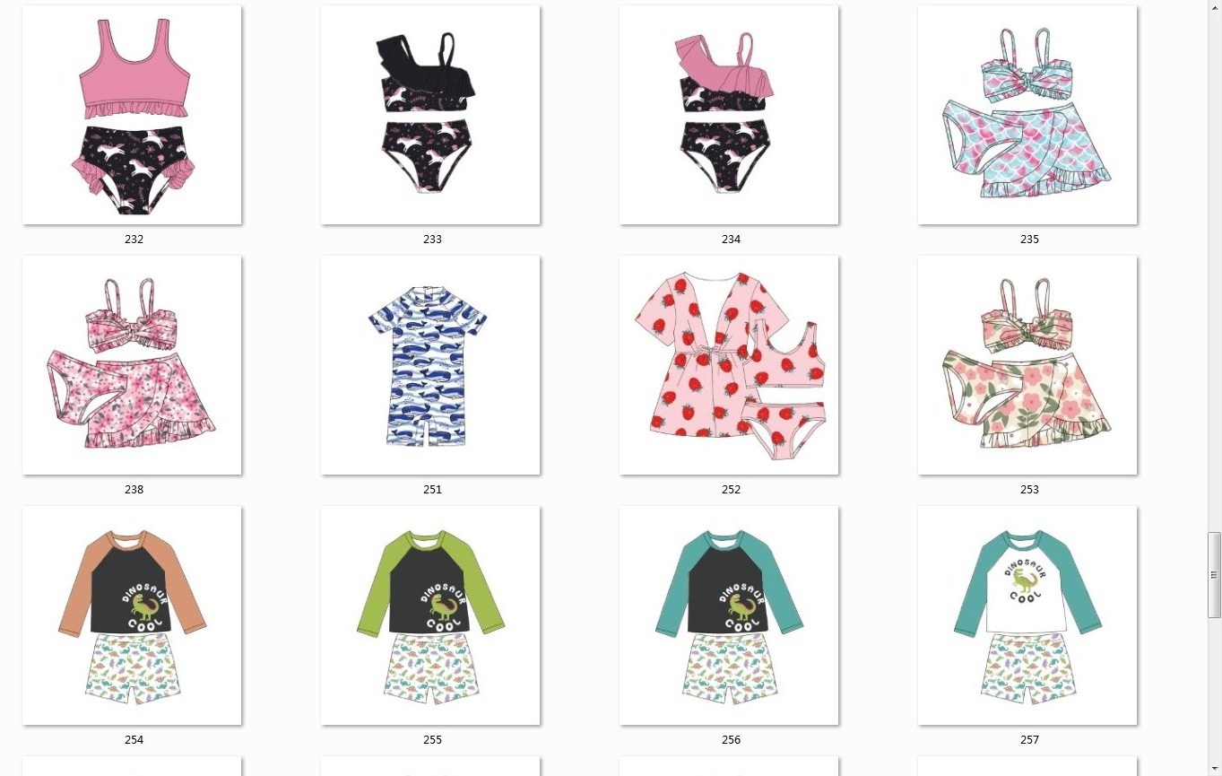 Yiwu Yiyuan Garment OEM little girls bathing suit sexy custom prints swim suits for baby girls boutique swimsuit for children