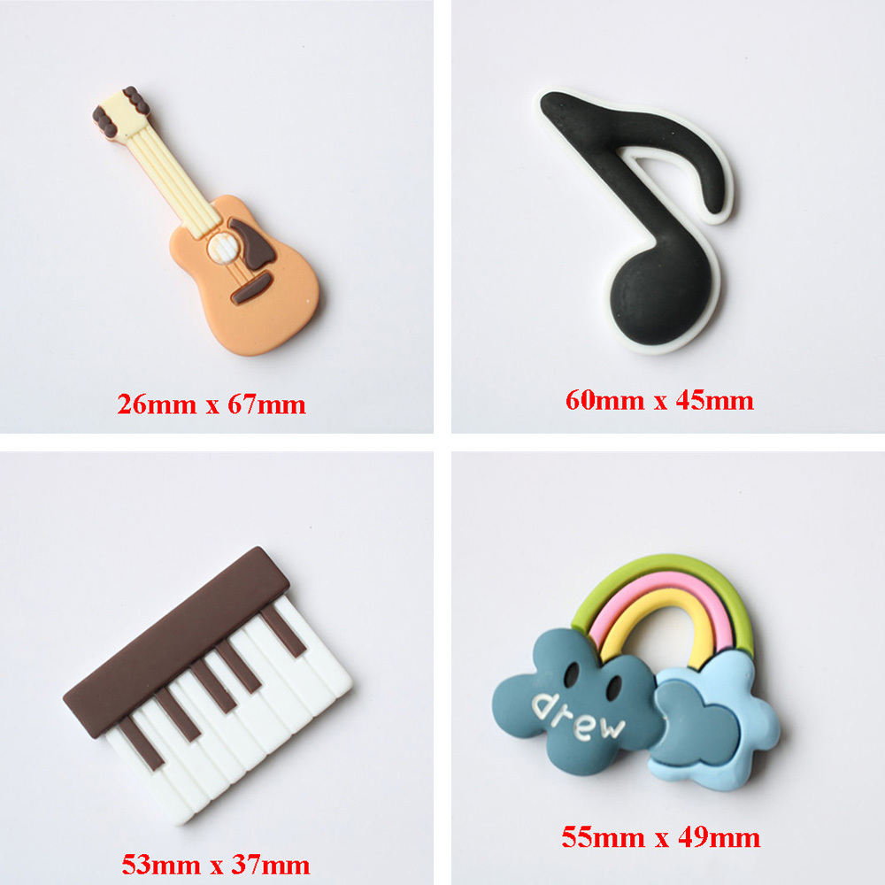 new arrival large musical note guitar piano design flatback resin cabochons for phone case crocs decoration