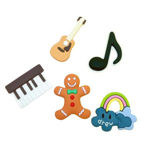 new arrival large musical note guitar piano design flatback resin cabochons for phone case crocs decoration