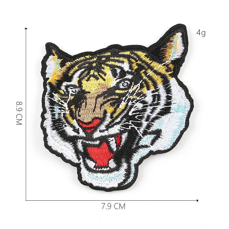 yiwu wintop horse tiger bear eagle design iron on embroidery animal patches for men jacket coat