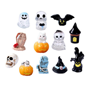 lovely rip skull hat bat design 3d artificial halloween resin craft home gift decoration