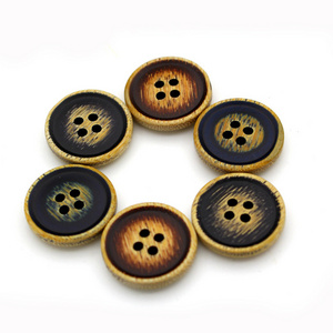 new design custom made four hole round dyeing colored natural bamboo sewing buttons for shirt suit blazer