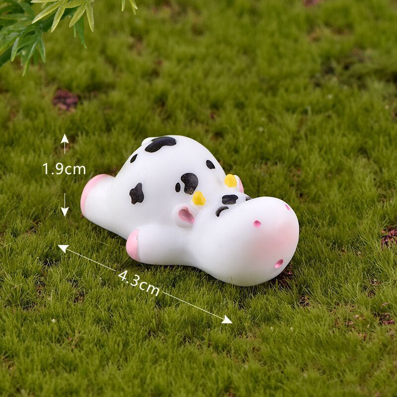 cartoon 3d artificial baby dairy cattle cow figures resin cabochons diy decoration