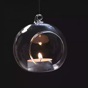 floating candle holder glass ball shape hanging glass votive candle holder