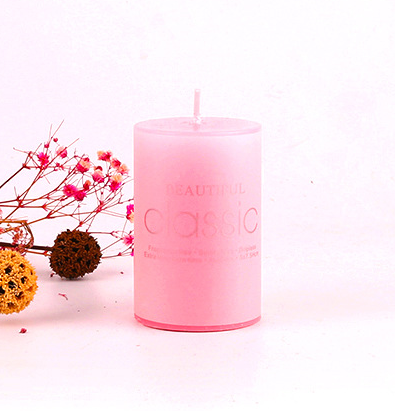 wholesale 5*7.5cm 24h romantic birthday Wedding Candle white Ivory classic cylindrical smokeless scented candle