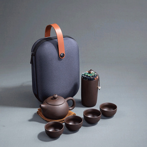 Hot selling Purple Clay Pot Purple Clay Tea Canister Travel Cup Tea Set With Travel Bag