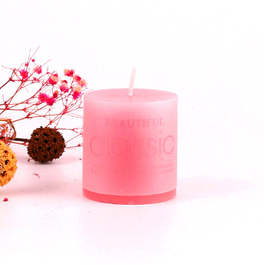 wholesale 5*5cm 15h romantic birthday Wedding Candle white Ivory classic cylindrical smokeless scented candle