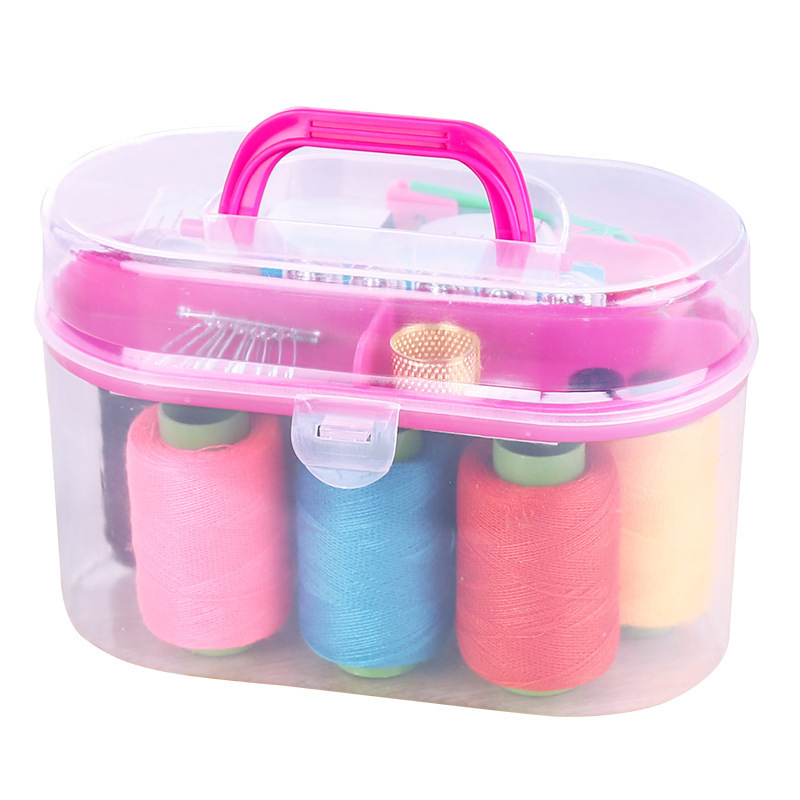 Hot Selling Multifunctional Portable Large Size Clear Thread Storage Sewing Box