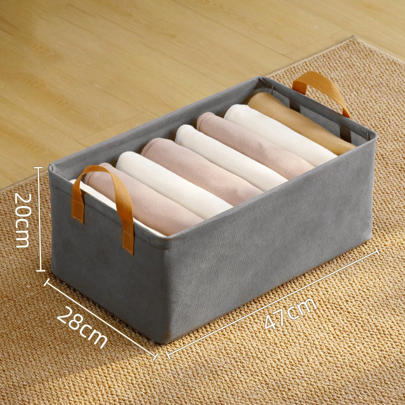 Closet Basket Cube Box Foldable Oxford Fabric Storage Bins Clothes Organizer With Handle Wardrobe Storage Basket Organizer