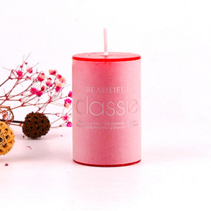 wholesale 5*7.5cm 24h romantic birthday Wedding Candle white Ivory classic cylindrical smokeless scented candle