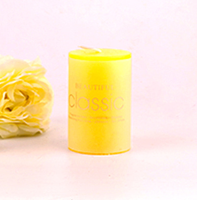 wholesale 5*7.5cm 24h romantic birthday Wedding Candle white Ivory classic cylindrical smokeless scented candle