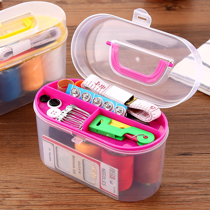 Hot Selling Multifunctional Portable Large Size Clear Thread Storage Sewing Box