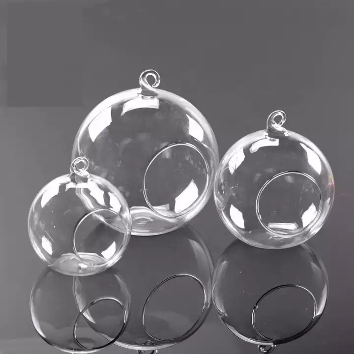 floating candle holder glass ball shape hanging glass votive candle holder