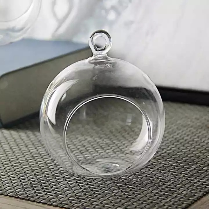 floating candle holder glass ball shape hanging glass votive candle holder