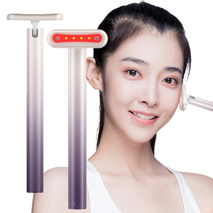 2023 Popular 3 Modes Ems Red Light Therapy Wand Eye Massage Pen Led Light Eye Beauty Pen for Face