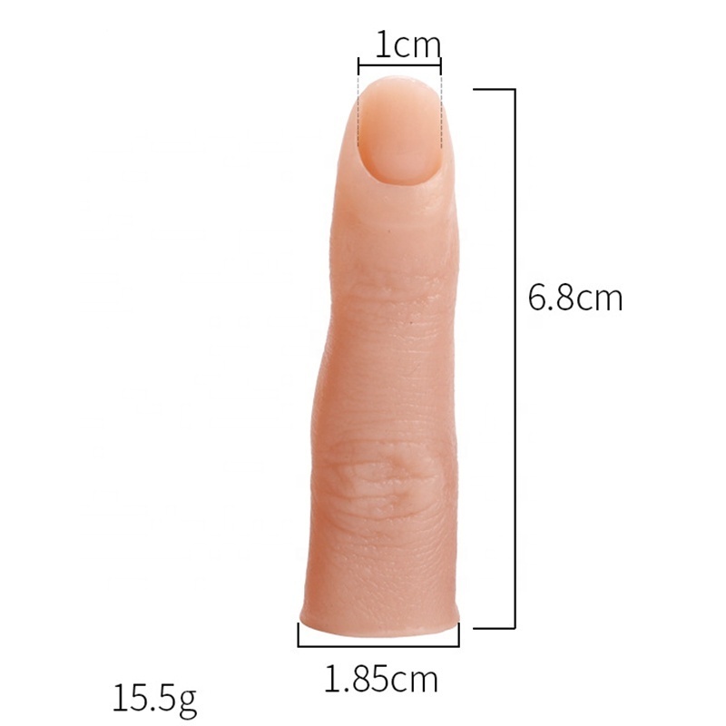 Wholesale flexible silicone training artificial finger nail practice finger nail art false practice finger