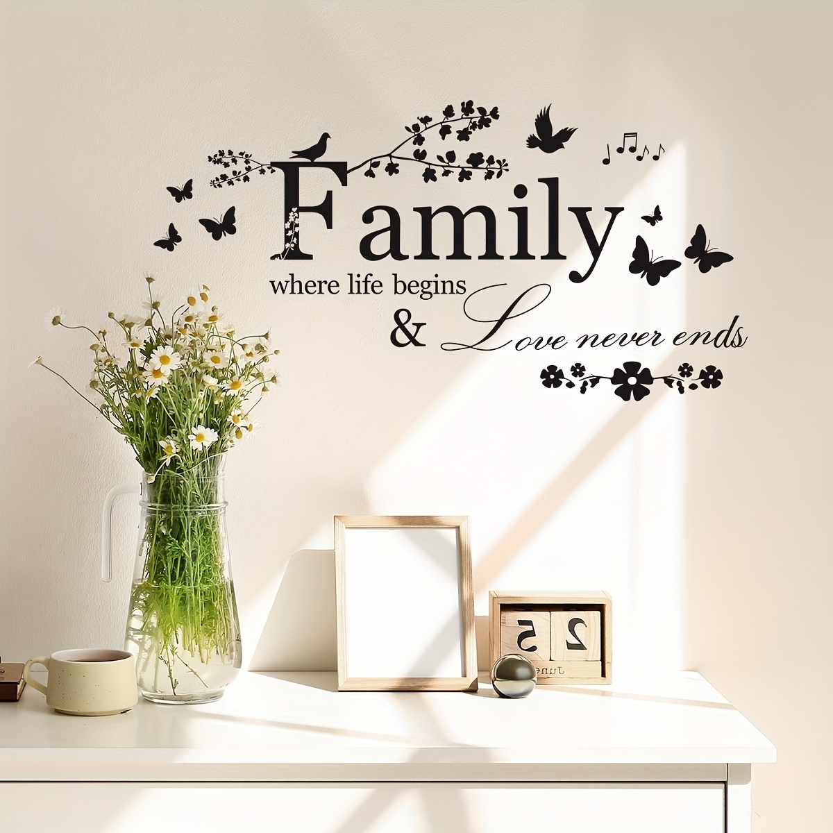 High Quality Self Adhesive Home Decoration Pvc Wall Sticker Decoration Family Slogan Background Wall Sticker