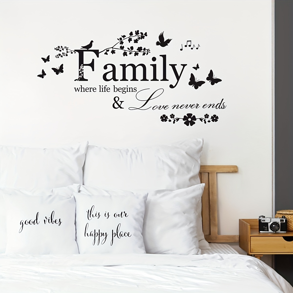 High Quality Self Adhesive Home Decoration Pvc Wall Sticker Decoration Family Slogan Background Wall Sticker