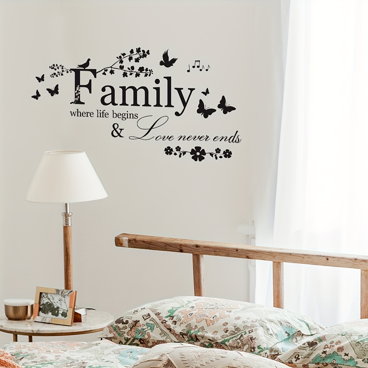 High Quality Self Adhesive Home Decoration Pvc Wall Sticker Decoration Family Slogan Background Wall Sticker