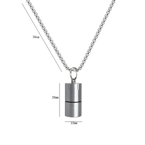 INS necklace men's trendy hip hop couple pendant accessories niche design sense titanium steel ornaments creative lighter