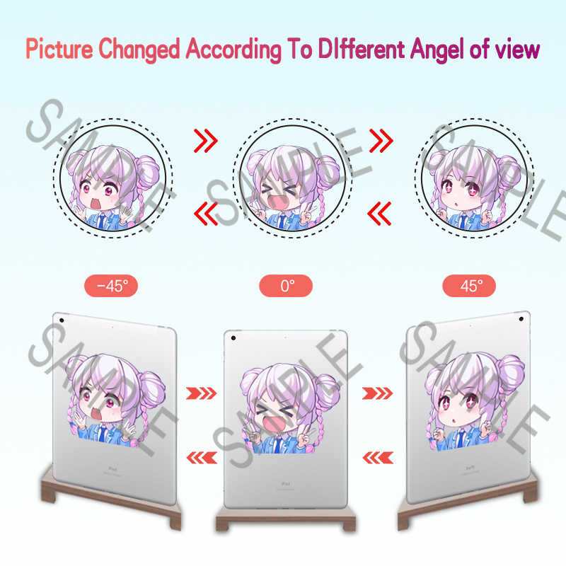 1000 Designs Waterproof Demon Slayer Changing Flips Cartoon Decals Motion Stickers Kamado Lenticular 3D Anime Sticker for Car