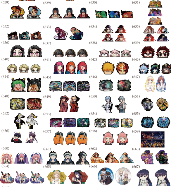 1000 Designs Mix Wholesale Anime Chainsaw Man Motion Sticker Cute Pochita 3D Decals Car Waterproof Decor Wall Art