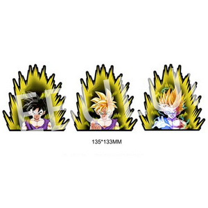 Manga Japanese Anime Characters 3D Anime Sticker Cartoon Changing Flips Decals Vegeta 3D Lenticular Motion Car Stickers