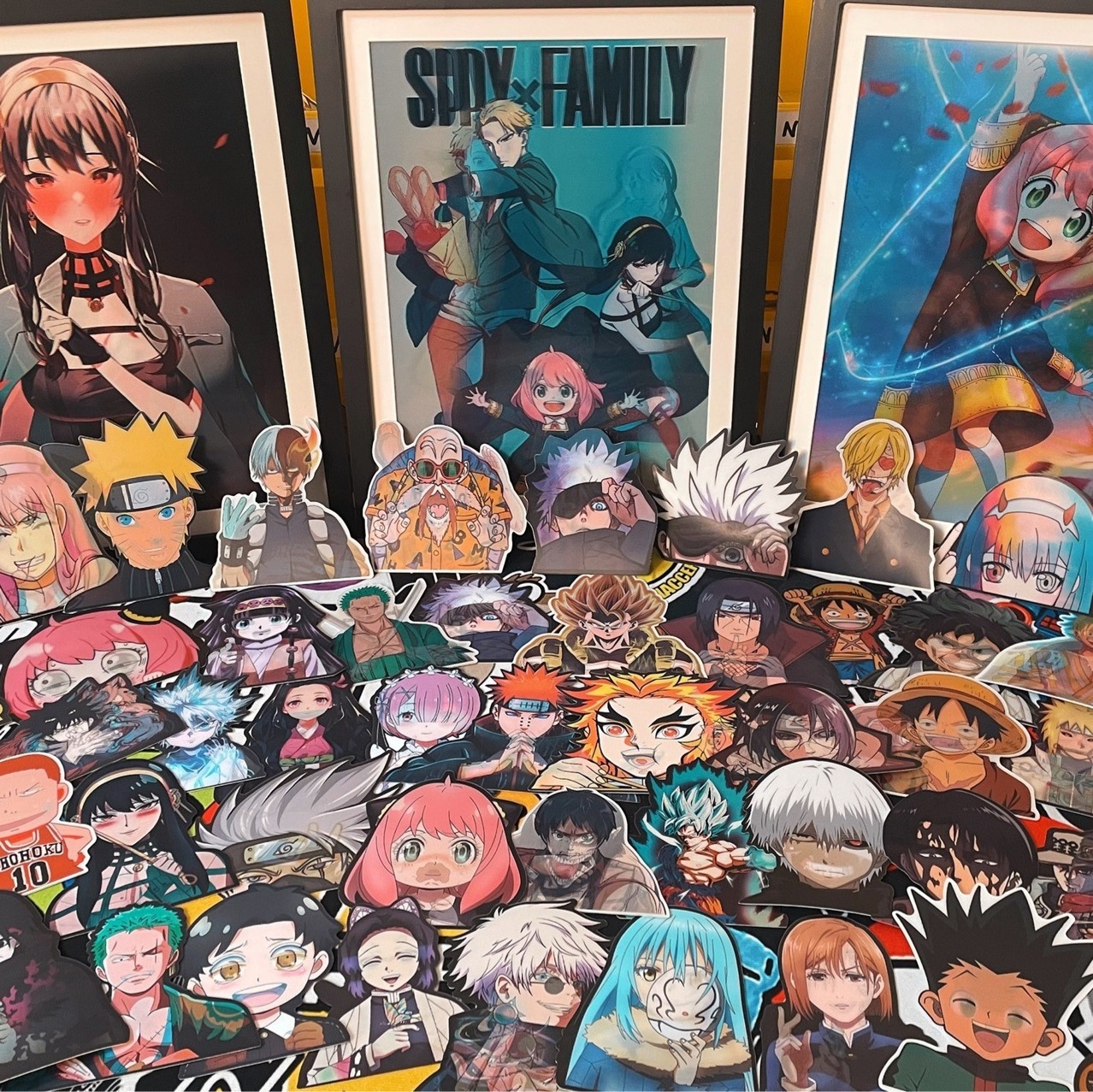 1000 Designs Waterproof Narutos Motion Sticker Anime 3D Lenticular Cartoon Changing Flips Decal for Car Laptop Refrigerator