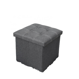 Functional Modern Living Room Footrest Bench Storage Space Foldable Shoe Bench Cube Footrest Seat Storage Ottoman Of Bed Storage